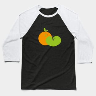 Orange and Apple Pop Art Fruit Baseball T-Shirt